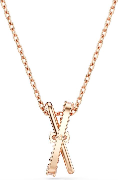 Swarovski Hyperbola Halskette Verschiedene Schliffe Twist Weiss Roségold (Swarovski Metall, 38 cm)