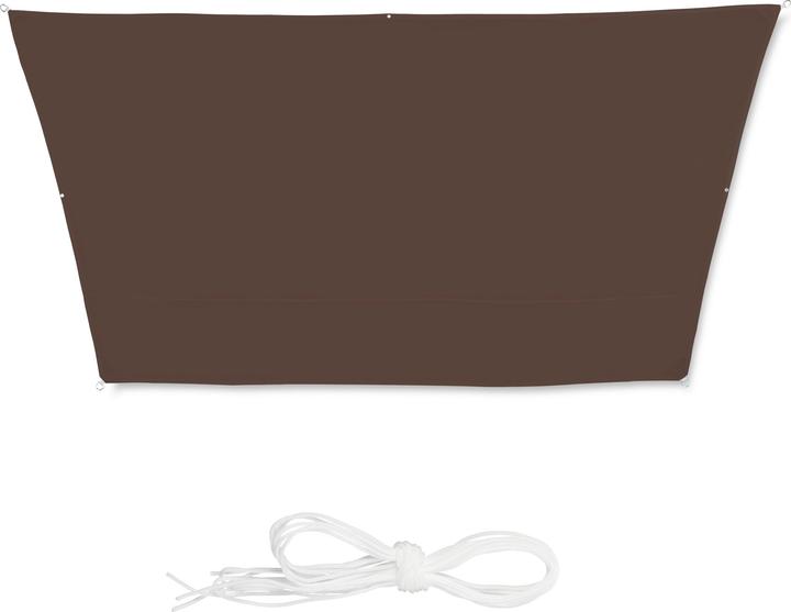 Relaxdays Brown Trapeze Shade Sail (400 x 300 x 0.5 cm)