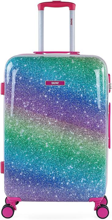 Skpat 2-teiliges Kinderkoffer-Set mit Rollen (64 l, Handgepäck (bis 50l), M (50 - 90l))
