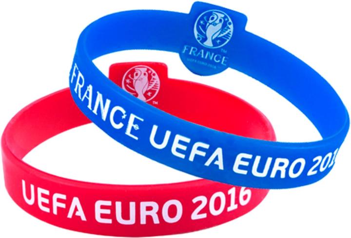 Actual product image Universal Textiles Euro 2016 Official Silicone Wristbands (2 pieces) (100% silicone)