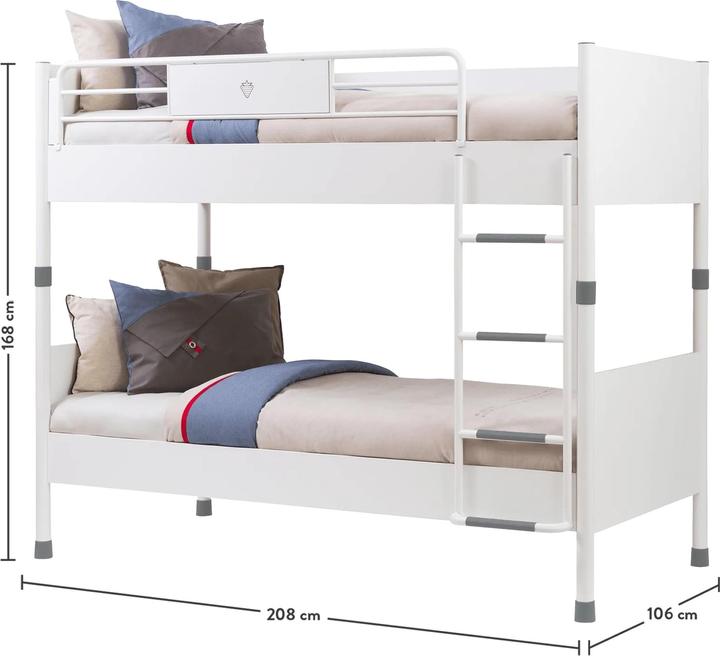 Immagine prodotto Cilek Letto a castello bianco 90x200cm (90 x 200 cm)