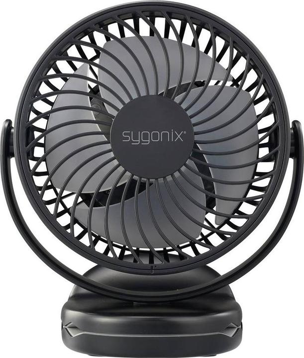 Produktbild Sygonix Akku-Ventilator 4 W Schwarz (55 dB)
