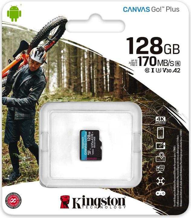 Produktbild Kingston Canvas Go Plus (128 GB, microSDXC, U3, UHS-I)