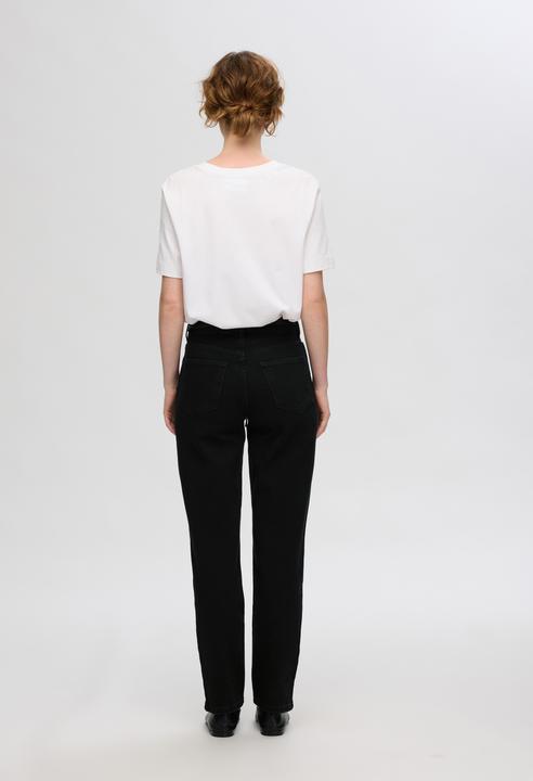 Actual product image Selected Femme Slfalice Mw Straight Black Jeans Noos (W25/L34)