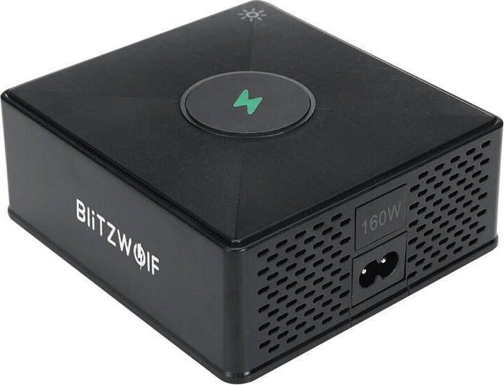 BlitzWolf Charger 868H, 2xUSB-A, 3xUSB type-C, 160W (black) (160 W)