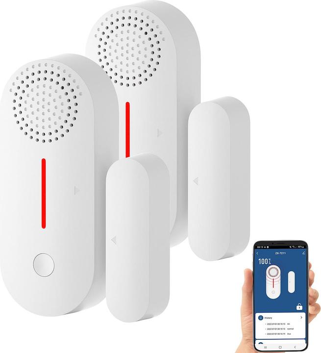 Produktbild VisorTech 2er-Set 2in1-WLAN-Tür- & Fensteralarm