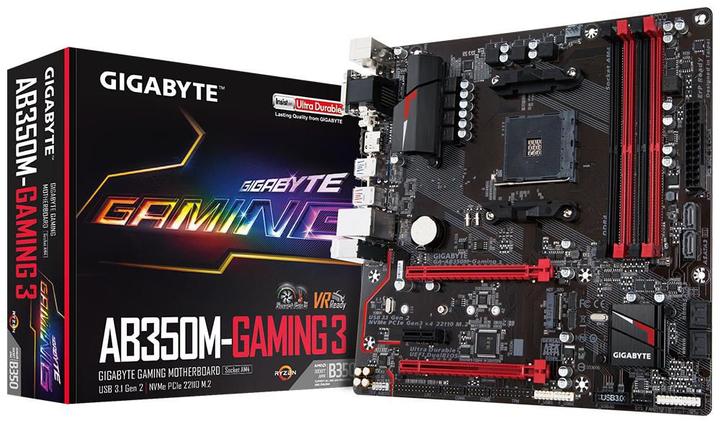 Actual product image Gigabyte GA-AB350M-Gaming 3, mATX, AM4 (AM4, AMD B350, mATX)
