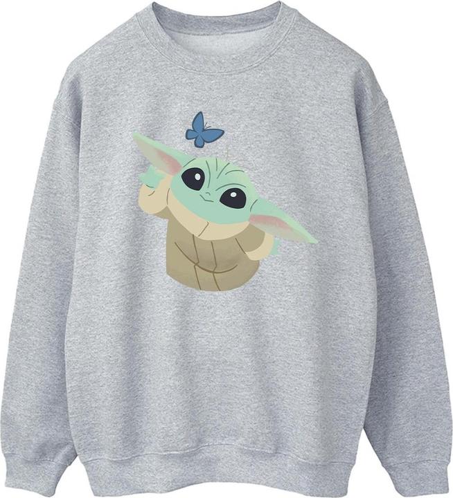 Actual product image Star Wars Mens The Mandalorian Butterfly Catching Sweatshirt (L)