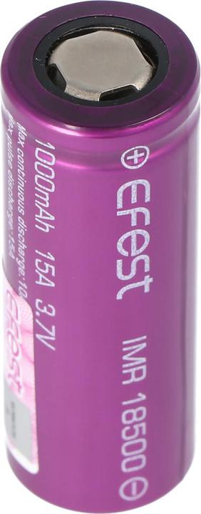 Actual product image Efest Battery Purple IMR18500 unprotected (18500, 1000 mAh)