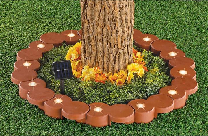 Actual product image HTI-Living Beeteinfassung Länge 190 cm mit Solar-Lichterkette (192 cm)