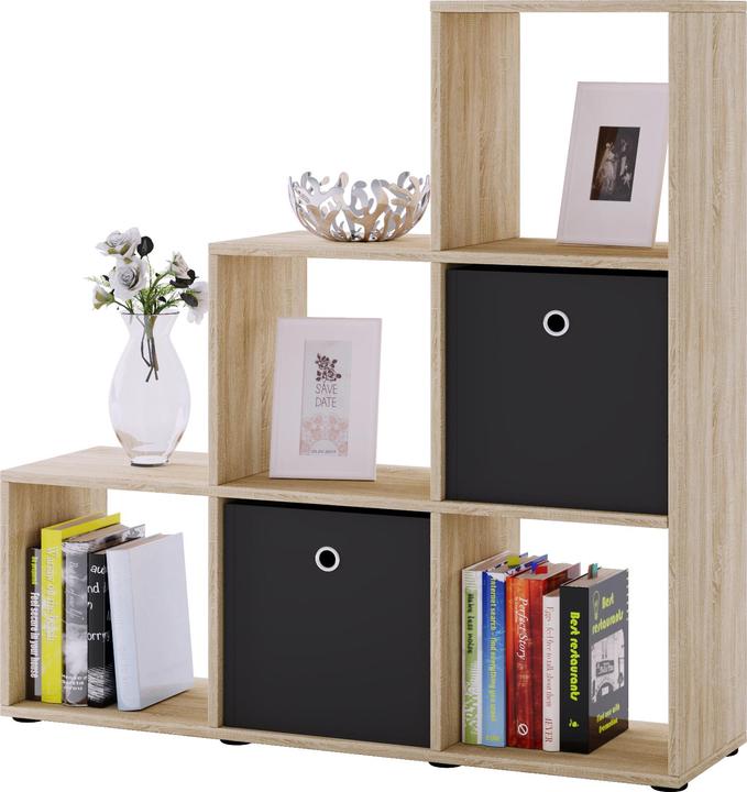 Actual product image VCM Wood stand staircase shelf 6 compartments Nitas (108 x 29 x 105 cm)