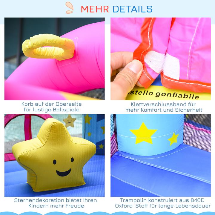 Actual product image Outsunny Children's bouncy castle in castle and star design