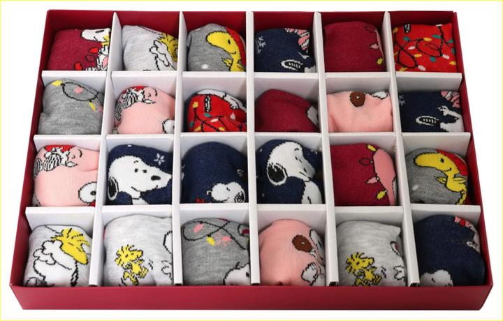 Produktbild Champ Adventskalender mit Peanuts Damen-/Kinder-Socken