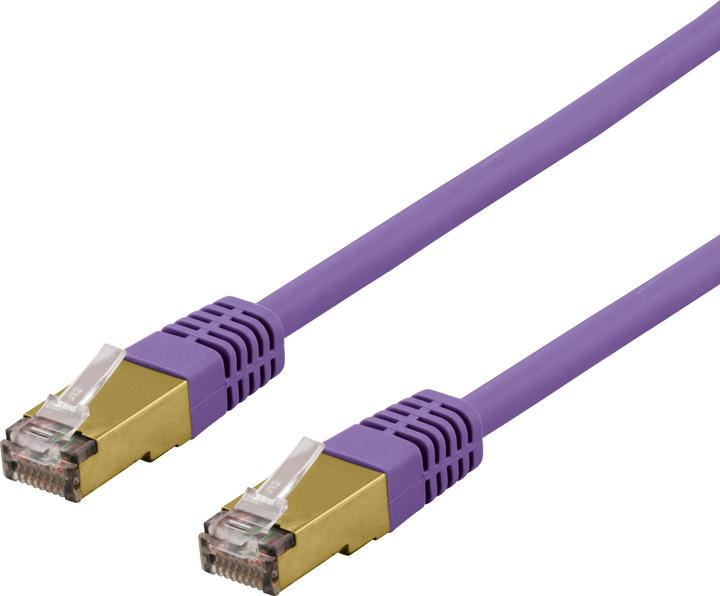Immagine prodotto Deltaco S/FTP Cavo patch Cat6a delta cert LSZH 1m viola (S/FTP, CAT6a, 1 m)