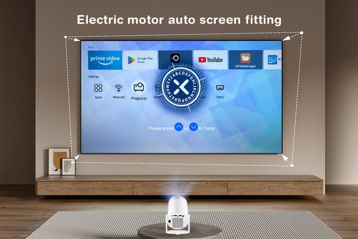 Produktbild PhoneLook Projektor Multimedia HG50 LED HD Beamer Heimkino mit Screen Mirroring (Android 12, WiFi 6) (HD, 300 lm)