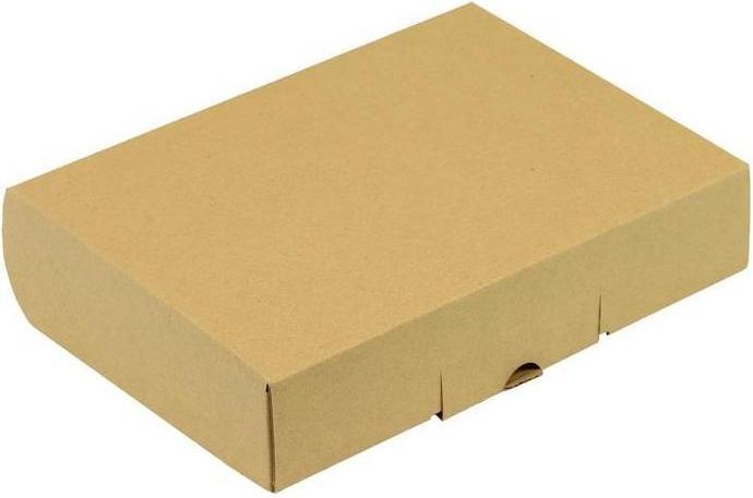 Actual product image Transpak Hinged box 1-wall dimensions 220x155x45mm A5 quality 1.3E brown push-in fastener (220 x 155 x 45 mm, 25 x)