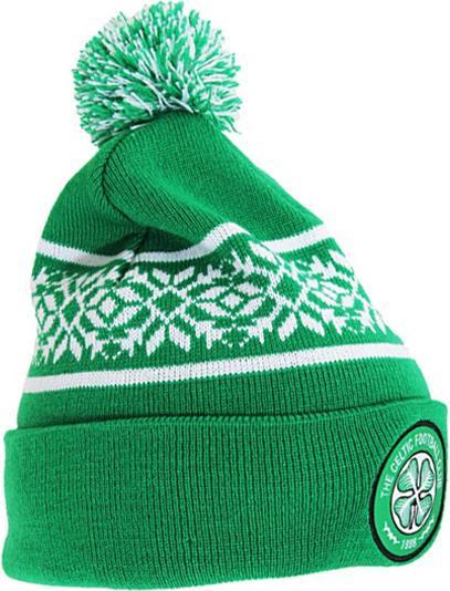 Immagine prodotto Celtic FC Cappello lavorato a maglia con disegno di fiocco di neve (Taglia unica)
