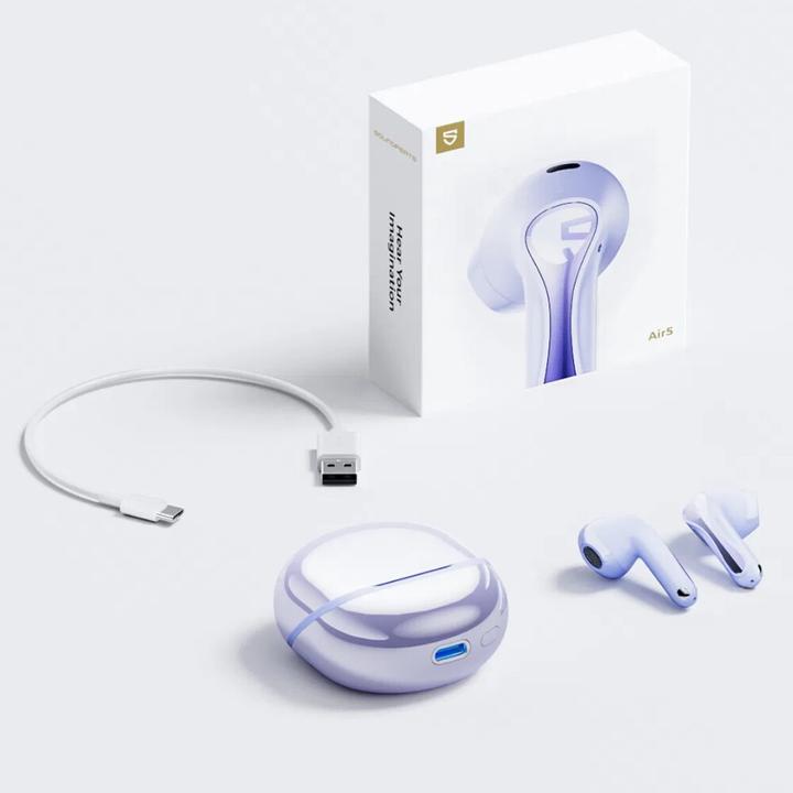 Image du produit Soundpeats Casque TWS Air 5 (violet) (ANC, 20 h, Sans fil)