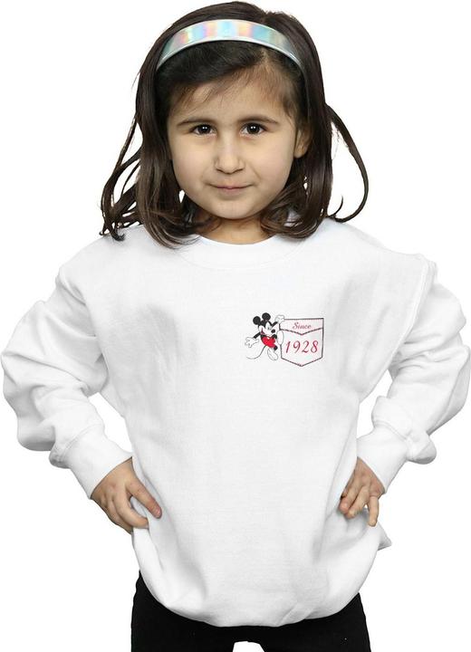 Immagine prodotto Disney Mickey Mouse Faux Pocket Since 1928 Felpa Ragazze (140, 146)