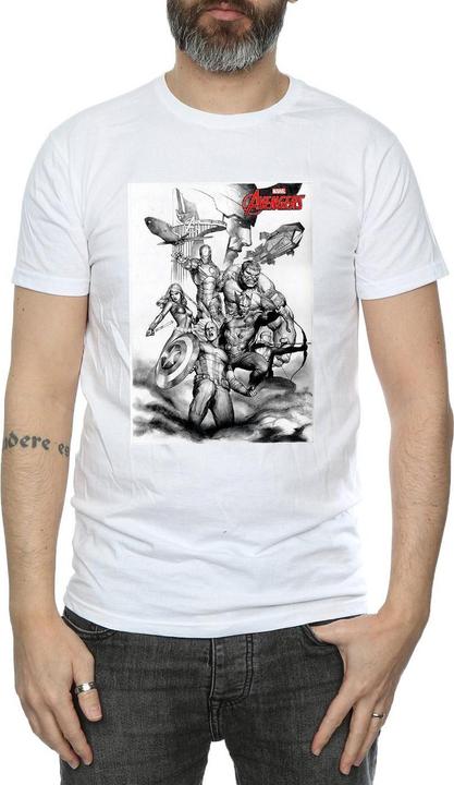 Image du produit Mens Avengers Assemble Team Sketch T-Shirt (L)