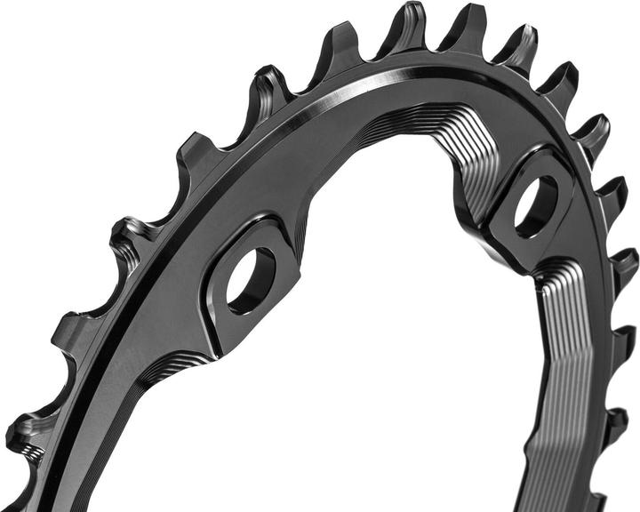 Immagine prodotto AbsoluteBLACK aBLACK MTB OVAL XT M8000/MT700 per catena SHIMANO HG+ 12 velocità solo NERO solo NERO (34)