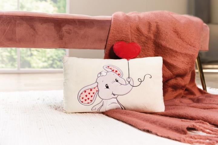 Actual product image NICI 61490 Cushion Love Elephant 43x25cm GREEN