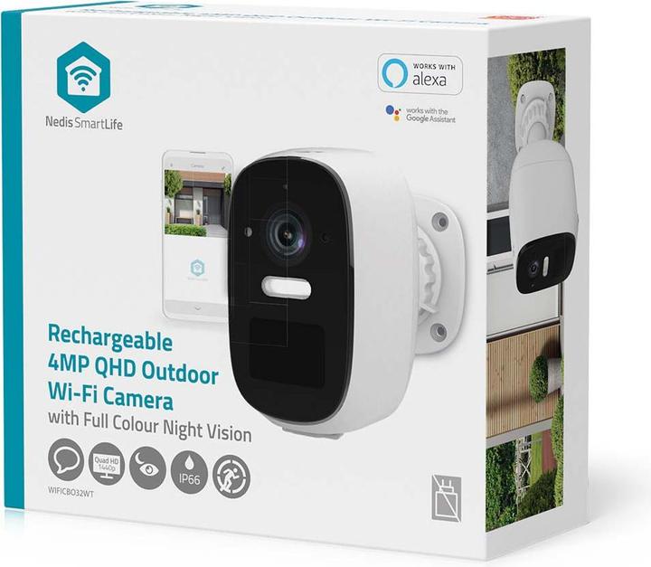Immagine prodotto Nedis Telecamera SmartLife per esterni | Wi-Fi | Spotlight | 4MP Quad HD 1440p / 2560x1440 | Pan (2560 x 1440 Pixels)