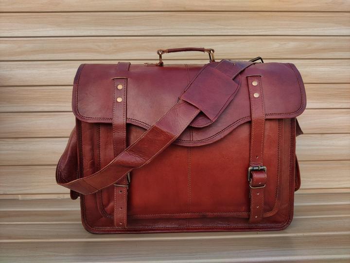 Produktbild Only-Bags.Store Leder-Messenger-Tasche, Personalisierte Laptop-Tasche, Herren-Aktenkoffer-Tasche