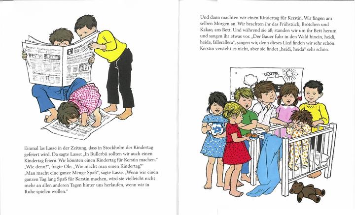 Produktbild Kindertag in Bullerbü (Deutsch, Ilon Wikland, Silke von Hacht, Astrid Lindgren, 1967)
