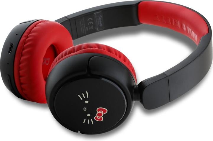 Image du produit Hello Kitty Écouteurs Bluetooth sur oreille Face Logo - Rouge