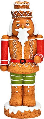 G. Wurm Nussknacker Lebkuchen Dekor aus Magnesia braun (B/H/T) 16x43x14cm