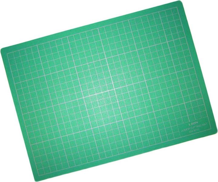 Image du produit Lion Tapis de découpe Cutting Mat CM-901G Junio 90x60cm vert avec filet imprimé (60 x 90 cm)