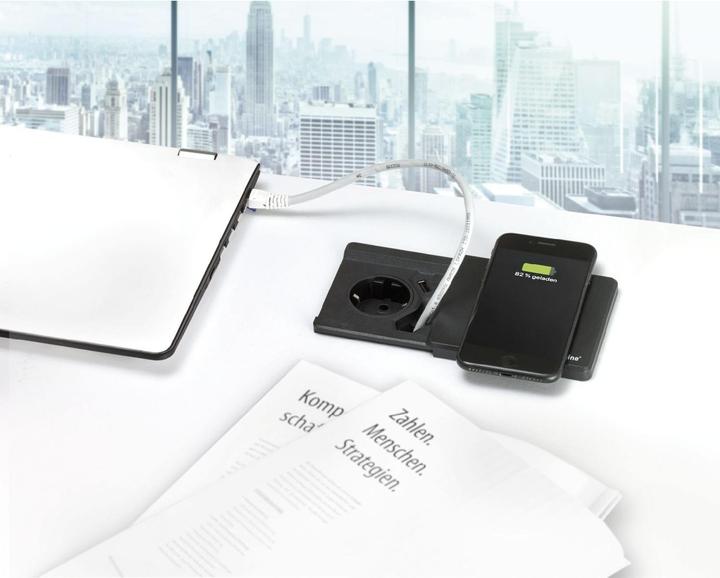 Produktbild Evoline Square80 mit Qi-Ladefunktion ohne Datenanschluss schwarz