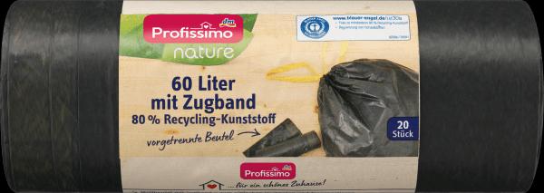 dm Profissimo nature Müllbeutel 60L mit Zugband 80% Recyling-Material (60 l)