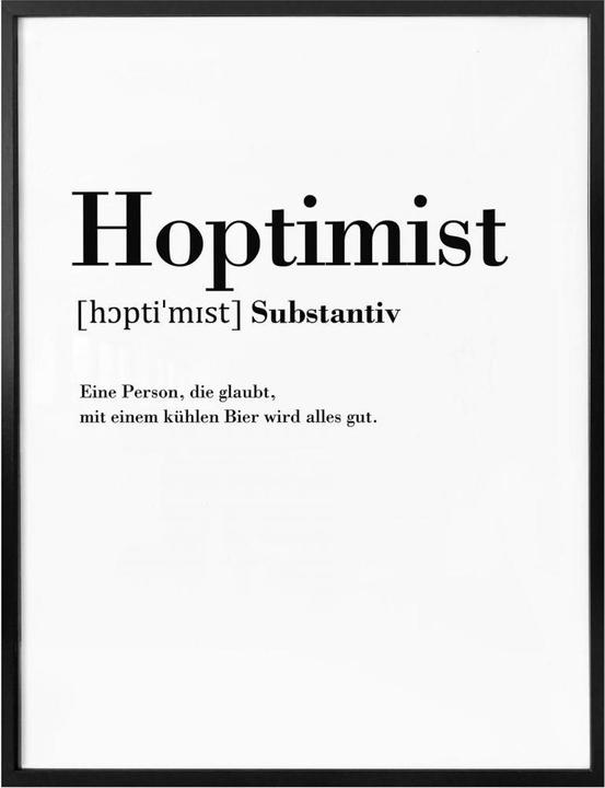 Produktbild Trenddeko Grammatik - Hoptimist (100 x 120 cm)