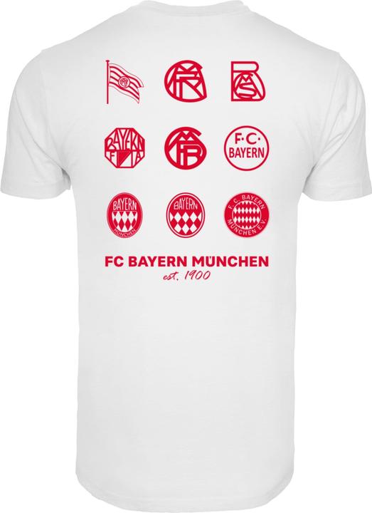 Actual product image FC Bayern München Logo History Red T-Shirt Round Neck - 112157 (4XL)