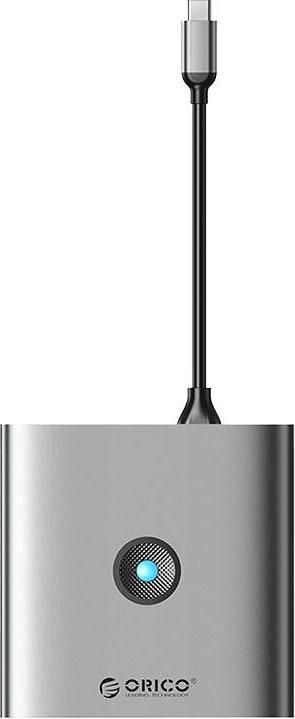 Actual product image Orico Adapter hub 6w1, HDMI 4K + 2x USB-A 3.0, USB-C, 100W PD (USB-C, 6 Ports)