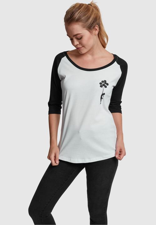 Actual product image Merchcode Ladies Brandalised - Banksy's Graffiti Balloons Raglan Tee (S)