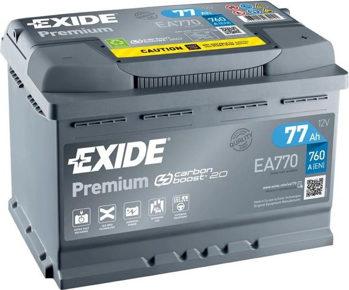 Immagine prodotto Exide Premium Carbon Boost EA770 (12 V, 77 Ah, 760 A)