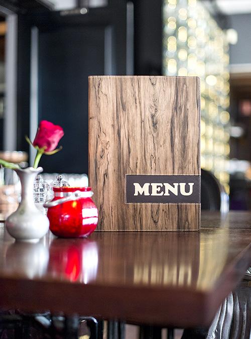 Actual product image Securit Menu card folder DESIGN WOOD, DIN A4, brown