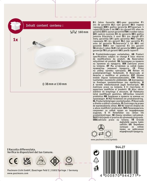 Image du produit Paulmann DiscLED