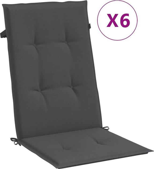 Immagine prodotto VidaXL Cuscini dello schienale alto 6 pezzi in tessuto (120 x 50 x 4 cm)