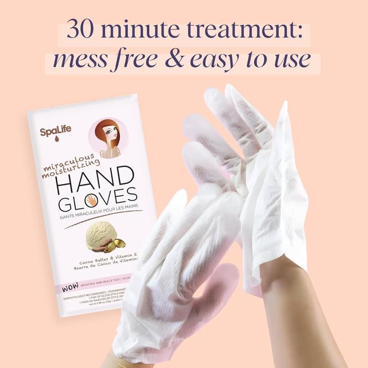 Actual product image SpaLife Moisturising gloves with cocoa butter & vitamin E