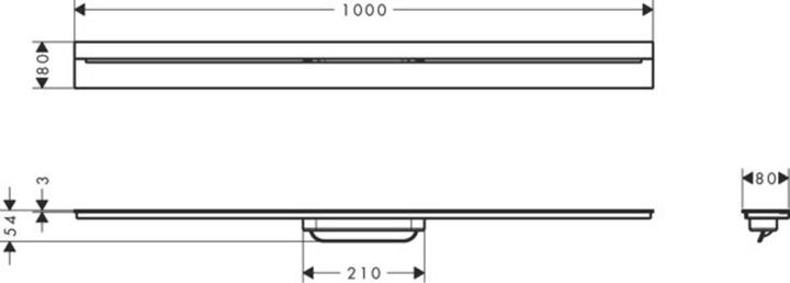 Actual product image Axor Drain complete set drainage channel, 1000mmfor wall mounting, 42528 (1000 mm)