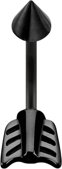 Immagine prodotto Star Piercing Banana nera con cono e freccia (senza ottone, Acciaio chirurgico 316L)