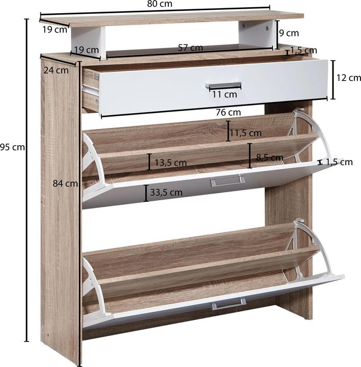 Produktbild Wohnling Micah (80 x 24 x 94 cm)