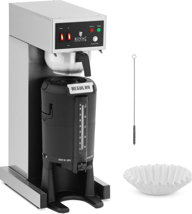 Royal Catering Gastro-Kaffeemaschine Filterkaffeemaschine mit Thermoskanne 100 Tassen/h 1900 W
