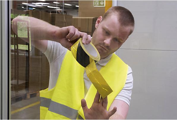 Immagine prodotto Durable Nastro adesivo DURALINE® Basic 50/016 giallo/nero (50 mm)