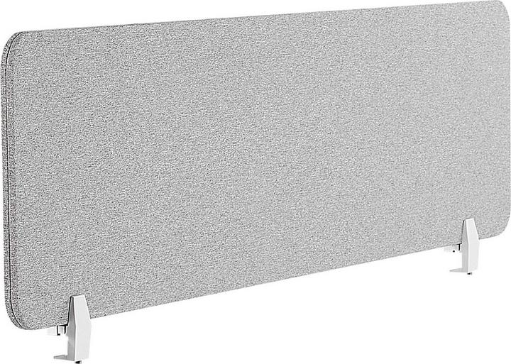 Beliani Schreibtischtrennwand hellgrau 130 x 40 cm WALLY (130 x 40 cm)