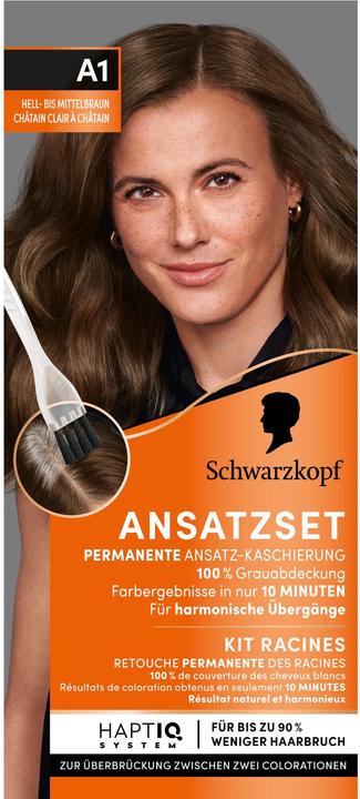 Schwarzkopf Ansatzset (A1 Hell- bis Mittelbraun)
